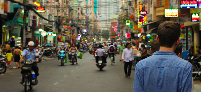 Thailand Urlaub Bangkok Verkehr ROller Straßen