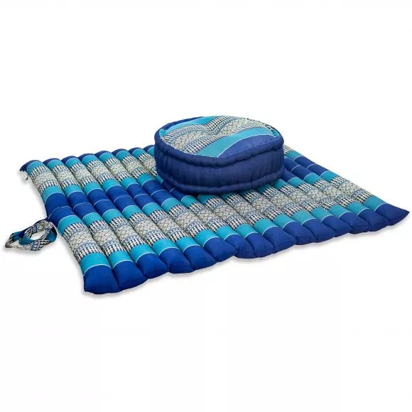 Kapok Meditationskissen Set XL (Blau)