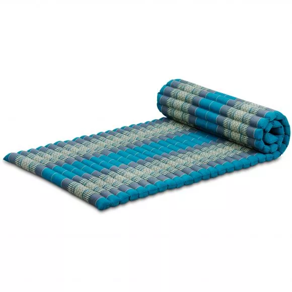Kapok Rollmatte, 75 cm breit (Hellblau)
