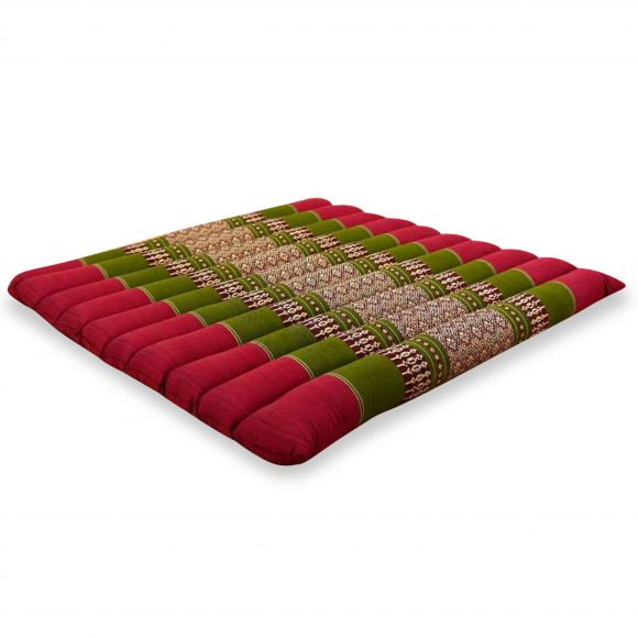 Kapok Steppkissen 50 cm (Rot/Grn)