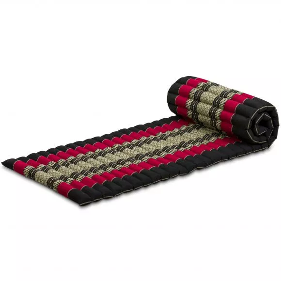 Kapok Rollmatte, 50 cm breit (Schwarz/Rot)