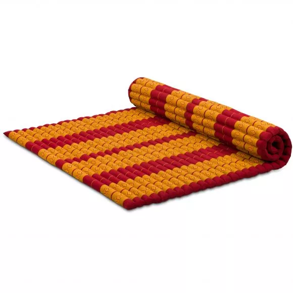 Kapok Rollmatte, 145 cm breit (Rot/Gelb)