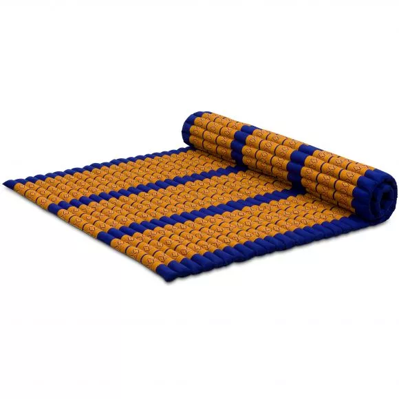 Kapok Rollmatte, 145 cm breit (Blau/Gelb)