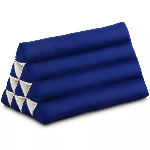 Kapok Dreieckskissen, Basic (Blau Uni)