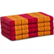 Kapok Klappmatratze, 80 cm breit, Classic (Rot/Gelb)