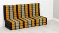 Kapok Klappmatratze, 140 cm breit, Classic (Schwarz/Orange)