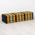 Kapok Klappmatratze, 140 cm breit, Classic (Schwarz/Orange)
