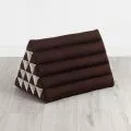 Kapok Dreieckskissen hoch, Basic (Braun Uni)