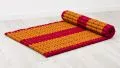 Kapok Rollmatte, 110 cm breit (Rot/Gelb)