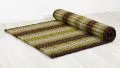 Kapok Rollmatte, 145 cm breit (Braun/Grün)