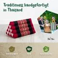 Kapok Dreieckskissen, Classic (Rot/Elefanten)