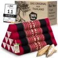 Kapok Dreieckskissen, Classic (Rot/Elefanten)