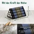 Kapok Dreieckskissen, Classic (Blau/Elefanten)