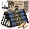 Kapok Dreieckskissen, Classic (Blau/Elefanten)