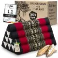Kapok Dreieckskissen, Classic (Schwarz/Elefanten)