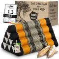 Kapok Dreieckskissen, Classic (Schwarz/Orange)