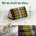 Kapok Dreieckskissen, Classic (Braun/Gr�n)