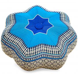 Zafu Meditationskissen, kleiner Stern, blau