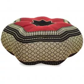 Kapok Zafukissen Stern gro (Schwarz/Rot)