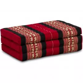 Kapok Kinderklappmatratze, 70 cm breit (Rot/Elefanten)