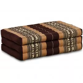 Kapok Kinderklappmatratze, 70 cm breit (Braun/Elefanten)