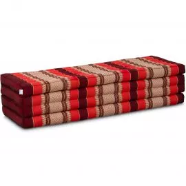 Kapok Klappmatratze, 140 cm breit, Classic (Rubinrot)