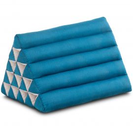 Kapok Dreieckskissen, Thaikissen, Rückenlehne extrahoch, hellblau, einfarbig