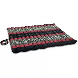 Kapok Steppkissen XL (Schwarz/Elefanten)