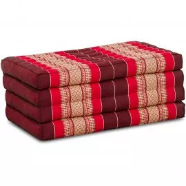 Kapok Klappmatratze, 80 cm breit, Classic (Rubinrot)