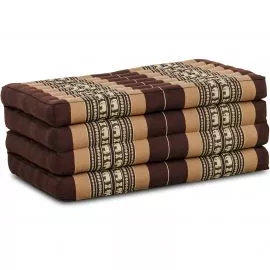 Kapok Klappmatratze, 80 cm breit, Classic (Braun/Elefanten)
