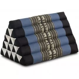 Kapok Dreieckskissen hoch, Classic (Blau/Elefanten)