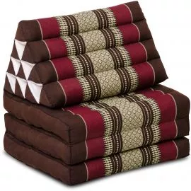 Kapok Thaikissen 3 Auflagen, Classic (Weinrot)