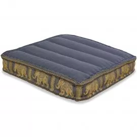 Kapok Bodensitzkissen, Deluxe (Grau/Elefanten Seide)