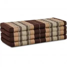 Kapok Klappmatratze, 110 cm breit, Classic (Braun)