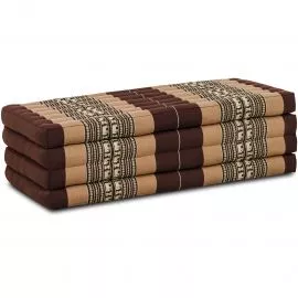 Kapok Klappmatratze, 110 cm breit, Classic (Braun/Elefanten)