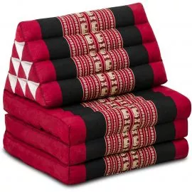 Kapok Thaikissen 3 Auflagen, Classic (Rot/Elefanten)