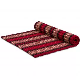 Kapok Rollmatte, 145 cm breit (Rot/Elefanten)