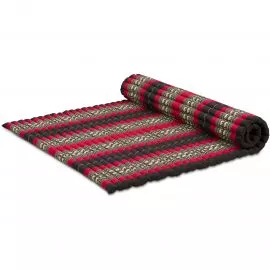 Kapok Rollmatte, 145 cm breit (Schwarz/Elefanten)